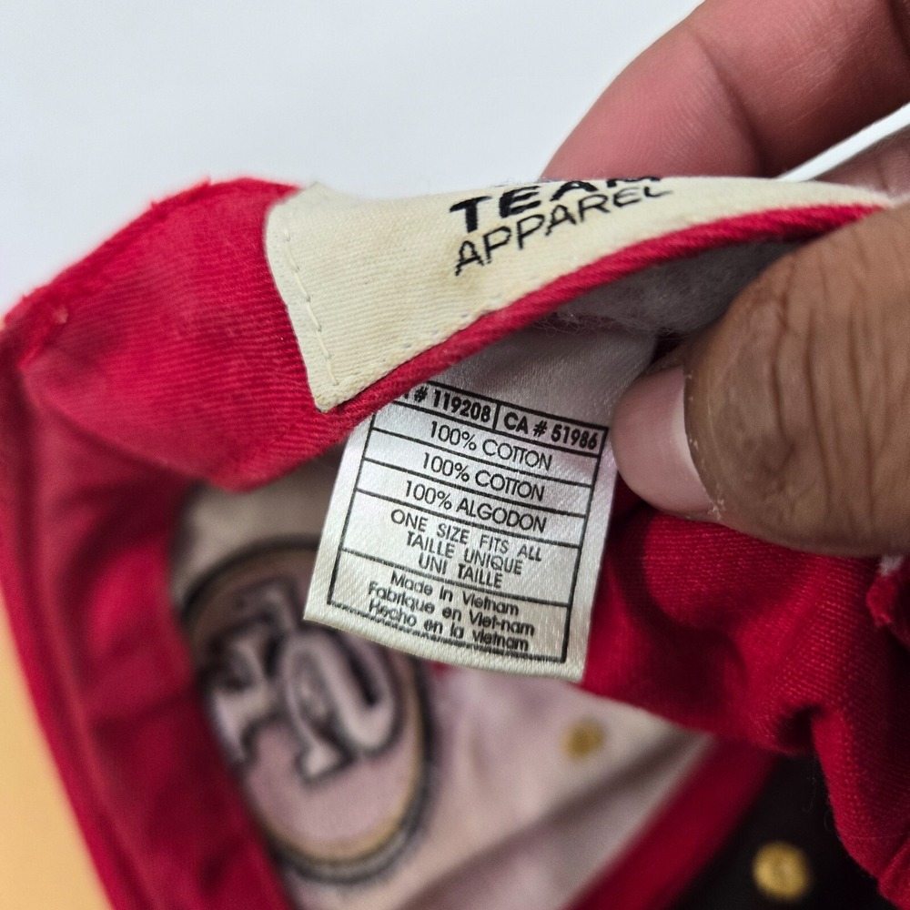 San Francisco 49ers Youth Hat OS Red Strapback Embroidered Adjustable Straps - Picture 6 of 7